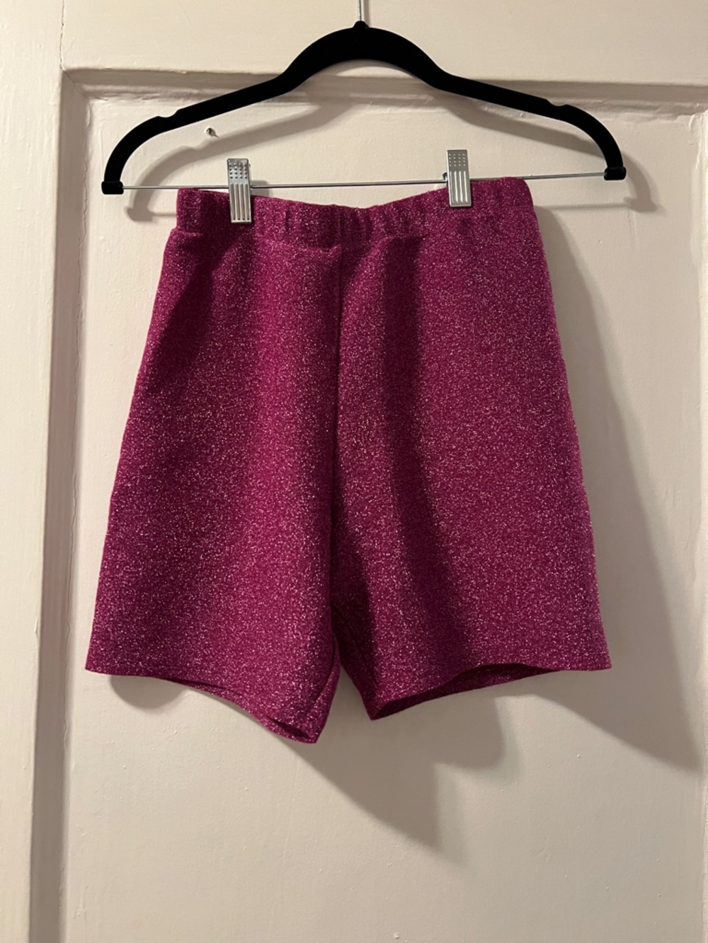 Victoria's Secret Metallic Fuchsia Sparkle Bike Shorts